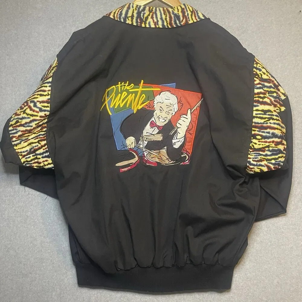 Rare Vintage 90s Tito Puente TPNY City Island Jacket Mambo King Embroidered L